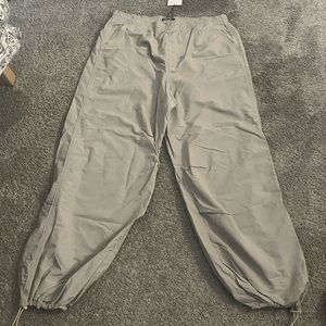 NWT Zara Grey Adjustable Cargo Pants XL